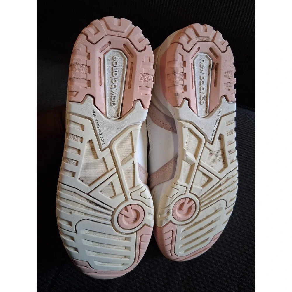 New Balance 550 Kids White Pink Suede Leather Sneakers GSB550CD Size 4.5Y